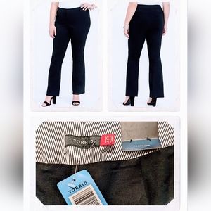 TORRID, NWT, Noir Collection, Millennial Pant, Slim Boot Black Trouser, Size 22S